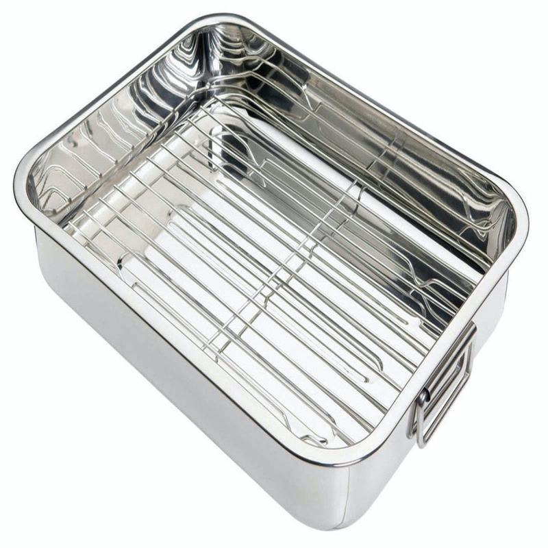 Stainless Steel Roasting Pan, 38cm x 27.5cm