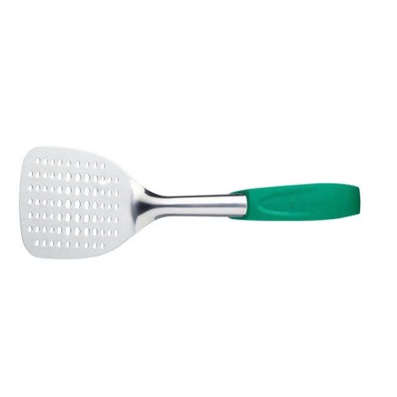Stainless Steel Slotted Turner, Green