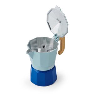 Venice 3 Cup Espresso Maker | Two Toned Blue