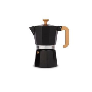 Venice Aluminium Espresso Maker, 6-Cup, Black