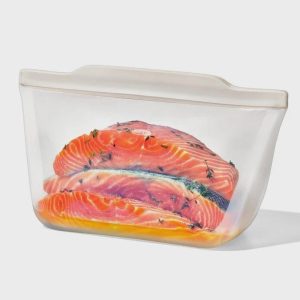 Silicone Reusable Bag | Stand-Up Half Gallon (64 oz), Oat