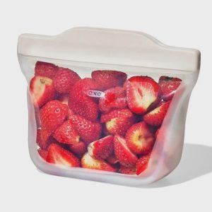 Silicone Reusable Bag | Stand-Up Snack (12 oz), Oat