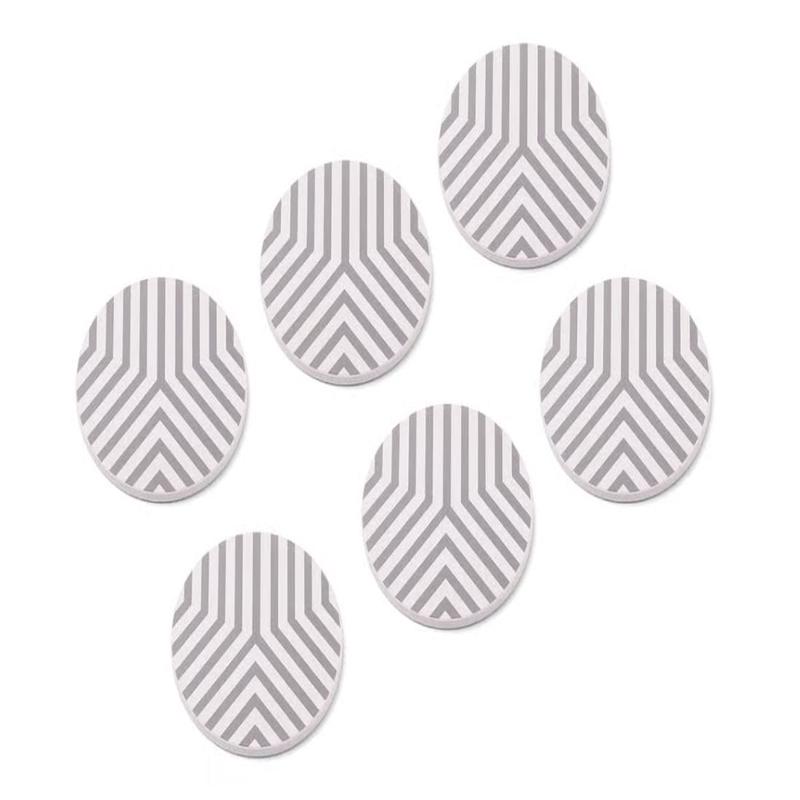 Absorbent Ceramic Stone Coasters, Set of 6, 4"