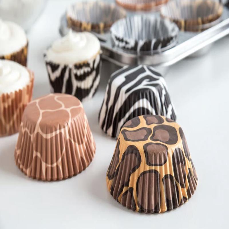 Animal Prints Baking Cups, 75 Count