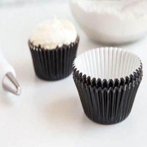 Black Foil Bake Cups, 32-Count