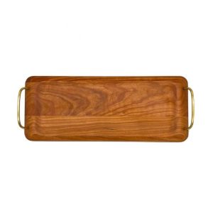 Cherry Serving Board with Brass Handles