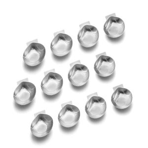 Grillable Sea Shells, Stainless Steel, Set of 12
