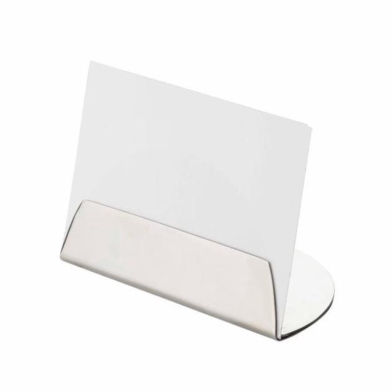 Half Moon Card Holder, Stainless Steel