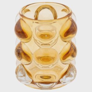 Lucia Hobnail Votives | Amber