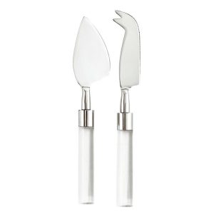 Lucite Cheese Knives, Set of 2