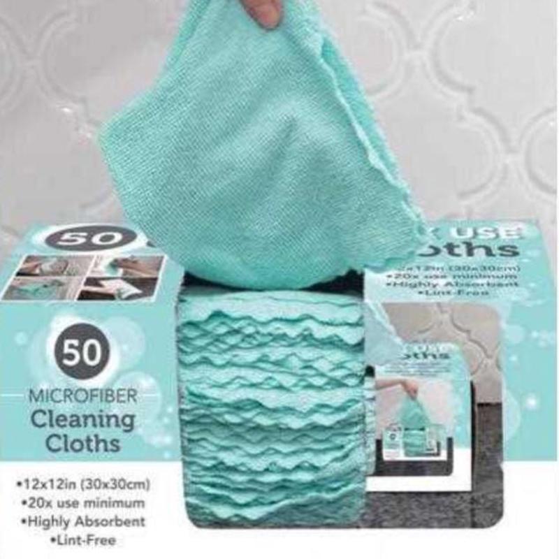 Microfiber Cloths, Pack of 50