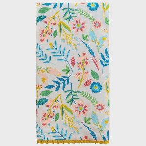 Pressed Flowers Tea Towel