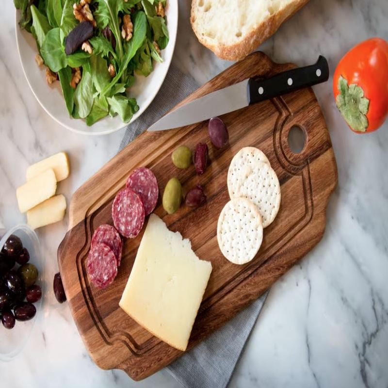 Rectangular Prep Board, Acacia Wood