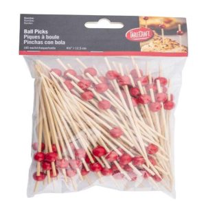 Red Ball Pick, 100 Per Pack