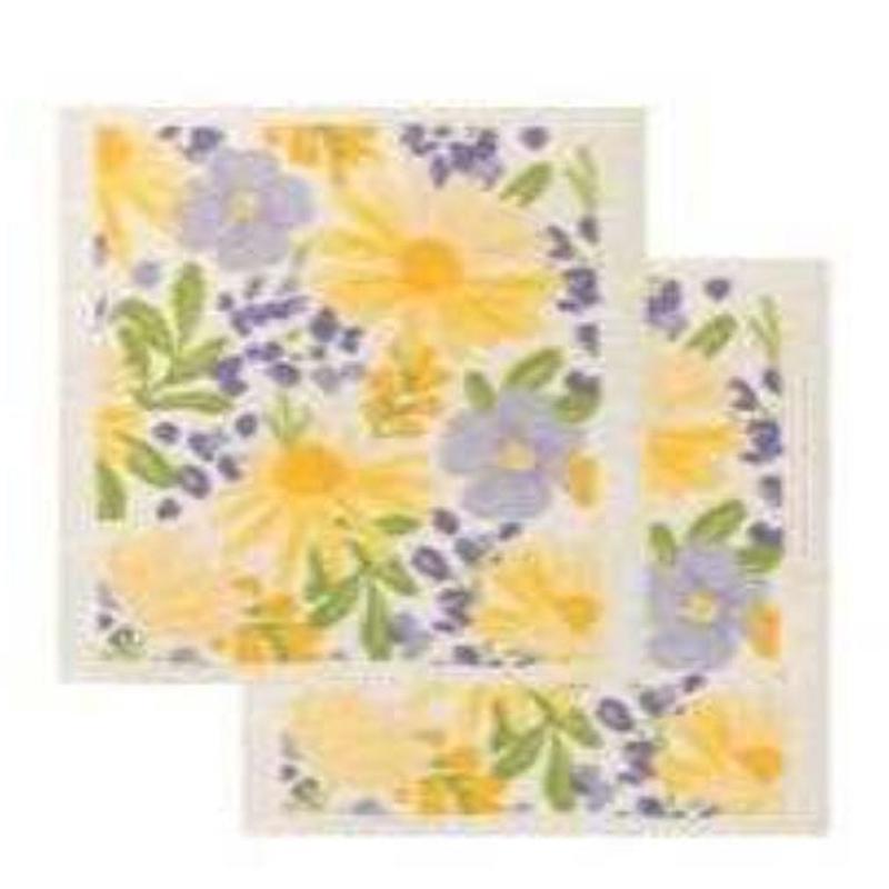 Swedish Dishcloths, Watercolor Blooms, Pack of 2