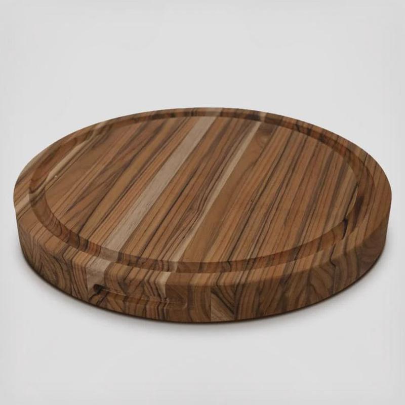 Traditional Round Teak Carving Board