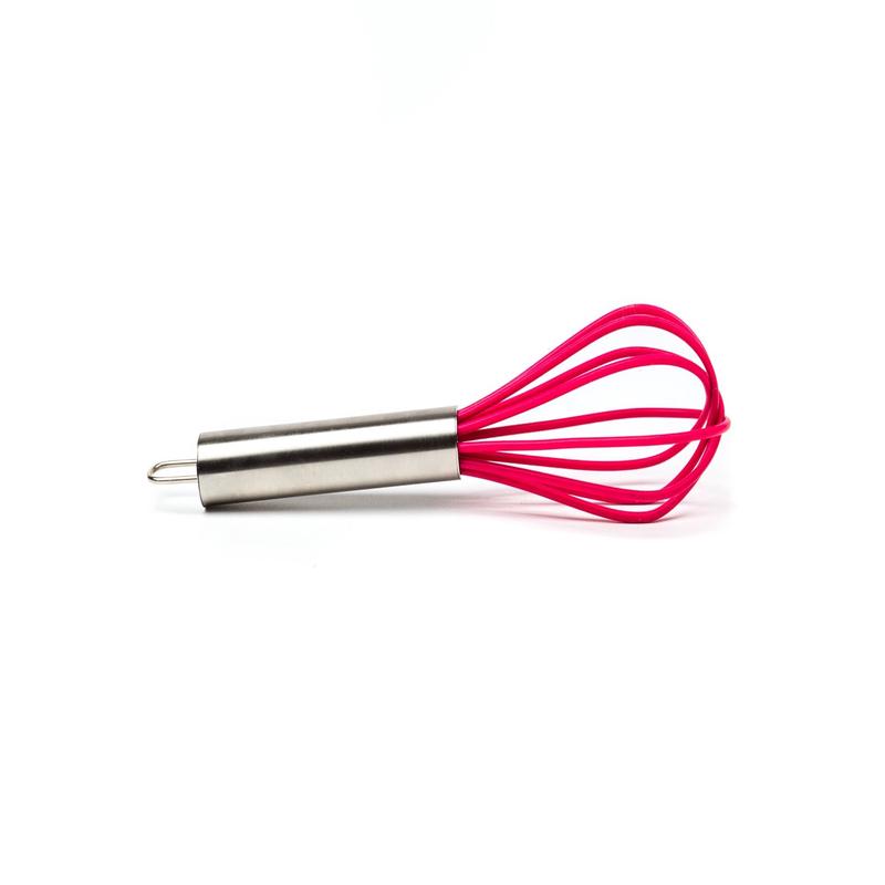 8.5" Silicone Whisk, Raspberry