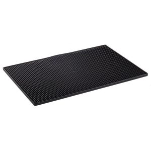 Black Rubber Bar Mat, 18"x12"