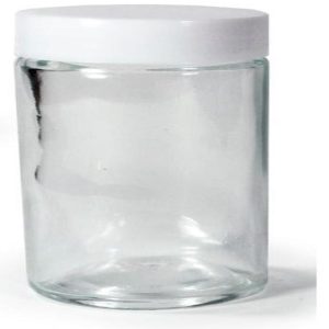 Glass Spice Jar with White Lid