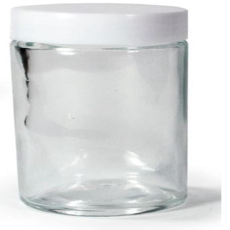 Glass Spice Jar with White Lid