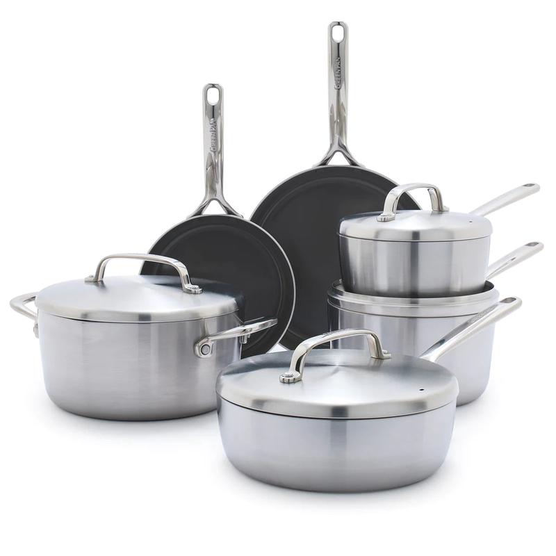 GP5 Stainless Steel Pot Set, 10-Pieces