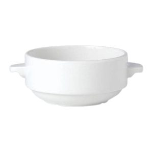 White Lugged Stacking Soup Cup |10-oz