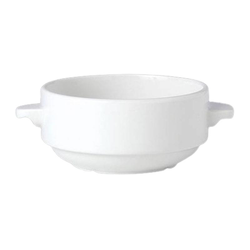 White Lugged Stacking Soup Cup |10-oz
