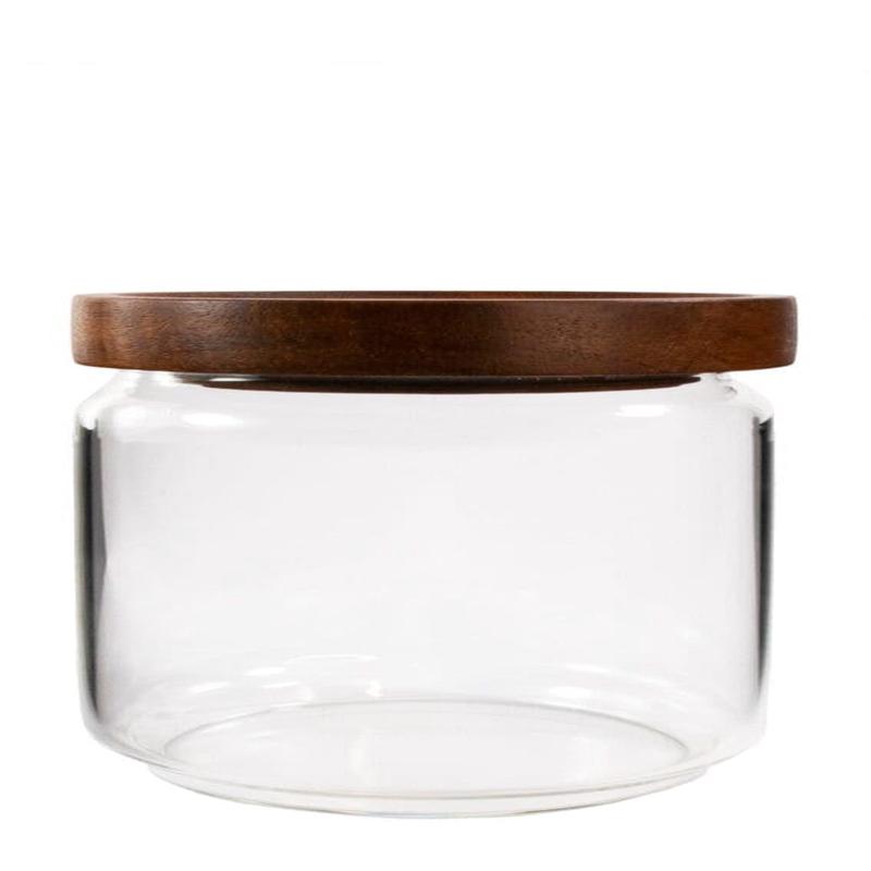 Borosilicate Canister with Acacia Lid, 13oz