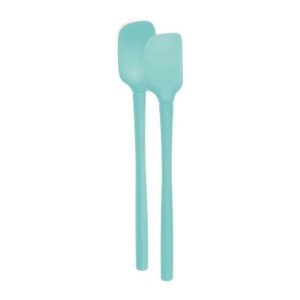 Flex-Core All Silicone Mini Spatula & Spoonula, Light Aqua