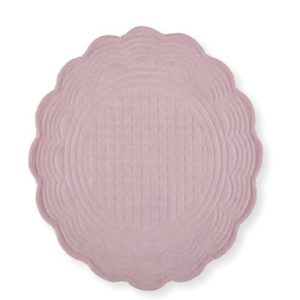 Mabel Pink Round Scalloped Placemats