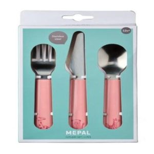 MIO Childrens Cutlery Set, Deep Pink