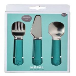 MIO Childrens Cutlery Set, Deep Turquoise