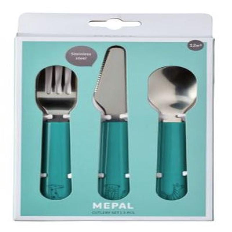 MIO Childrens Cutlery Set, Deep Turquoise