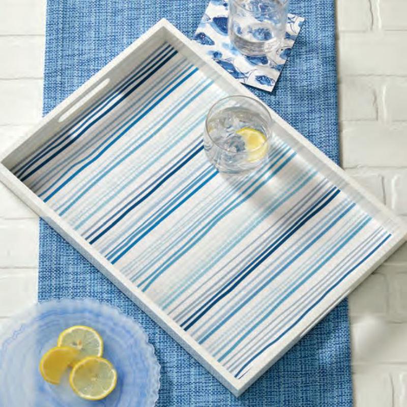 Serving Tray | Blue Watercolor