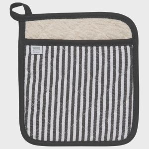 Superior Black Narrow Stripe Potholder