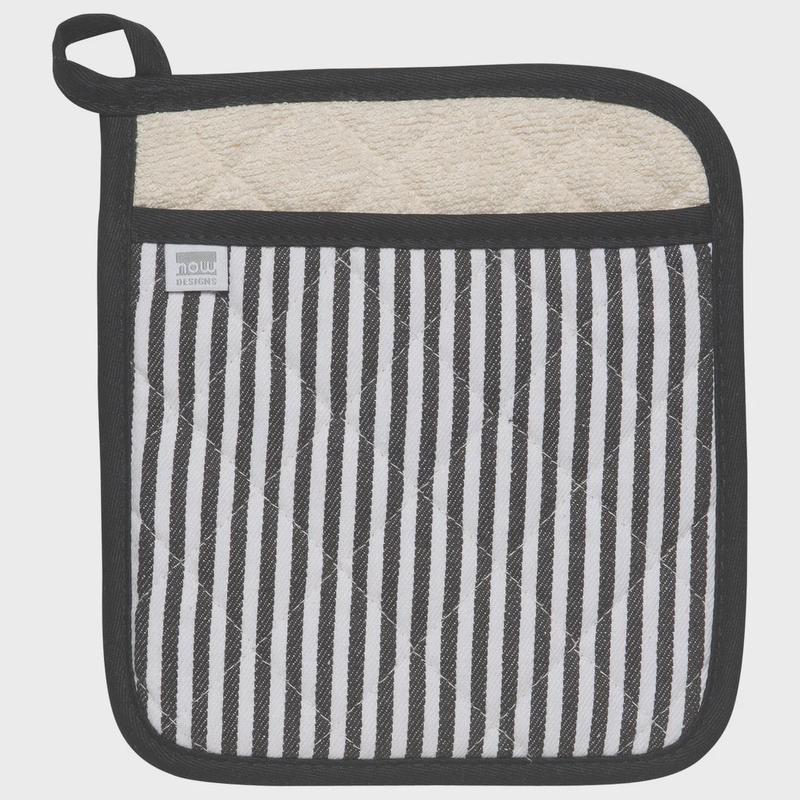 Superior Black Narrow Stripe Potholder