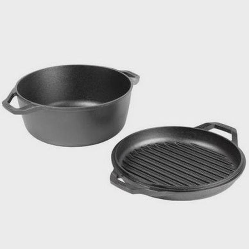 Chef Collection Cast Iron Double Dutch Oven 26cm