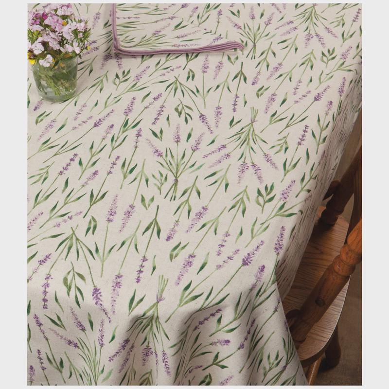 Lavender Printed Tablecloth | 60"x120"