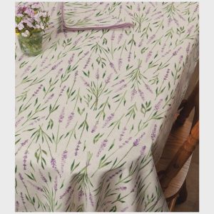 Lavender Printed Tablecloth | 60"x90"