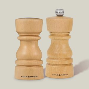 London Natural Beech Salt Shaker & Pepper Mill Set