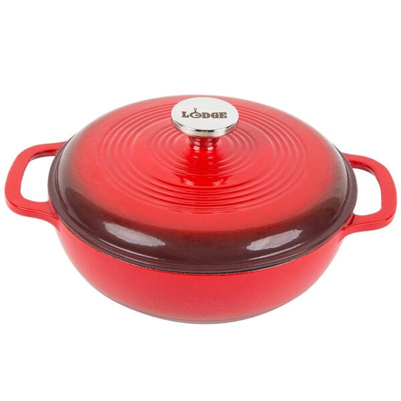 Spice Red Enameled Cast Iron Dutch Oven, 3 Quarts