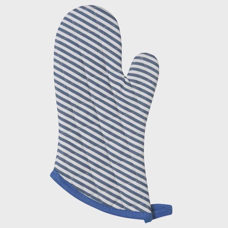 Superior Royal Blue Narrow Stripe Oven Mitt