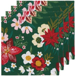 Amaryllis Christmas Napkin, Set of 4