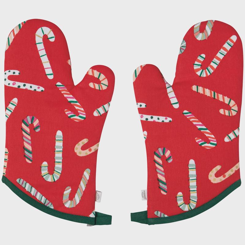 Merry Mints Christmas Oven Mitts, Set of 2