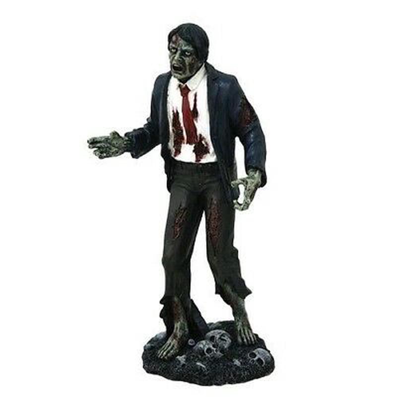 Ebros 10 Inch Zombie Man with Torn Clothes Resin Statue Figurine