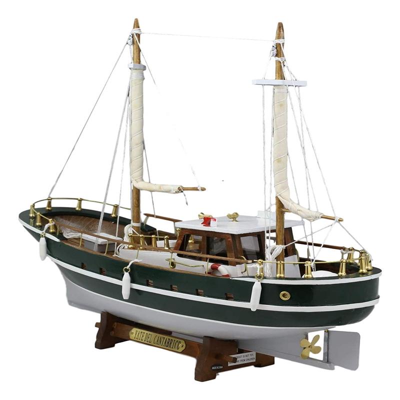 Ebros 13.5"H Yate Del Cantabrico Cantabrian Yacht Boat Model with Base Stand