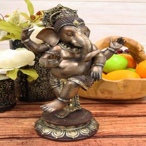 Ebros 13" Tall Hindu Dancing Ganesha Chaturthi in One Legged Yoga Pose Statue