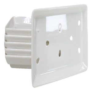 Pack Of 6 White Neta Zara Sushi Case Sashimi Plates With Drip Holes 8.5" By 5"