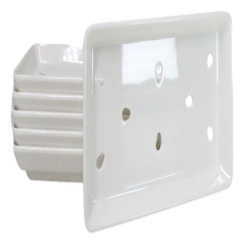 Pack Of 6 White Neta Zara Sushi Case Sashimi Plates With Drip Holes 8.5" By 5"