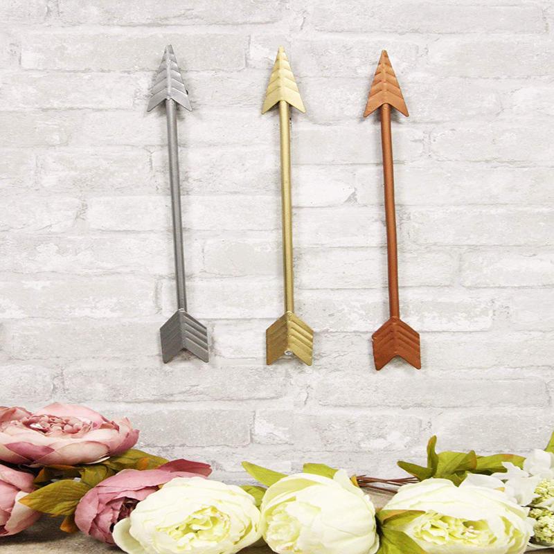 17"L Western Southwest 3 Colorful Gold Copper Silver Arrows DIY Wall Decor Signs